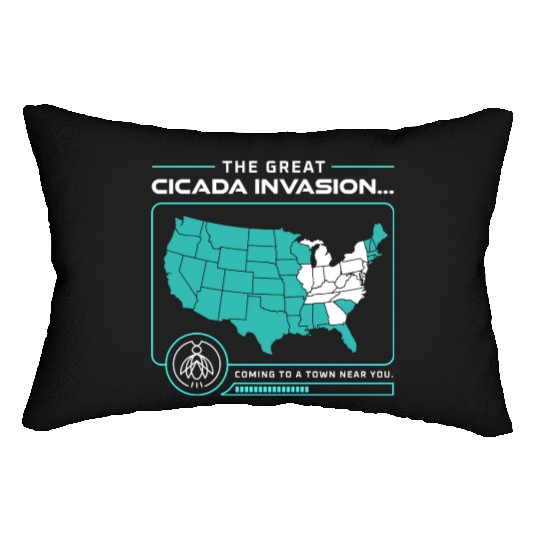 Cicada Invasion Coming To These States In Us Map Lumbar Pillows