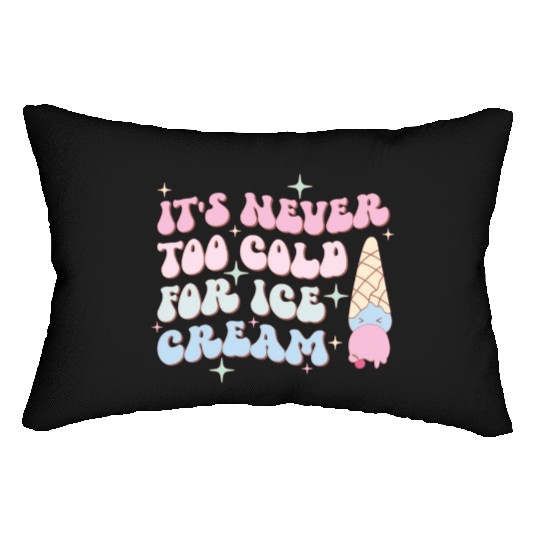 It’s Never Too Cold For Ice Cream, Summer Holiday Lumbar Pillows