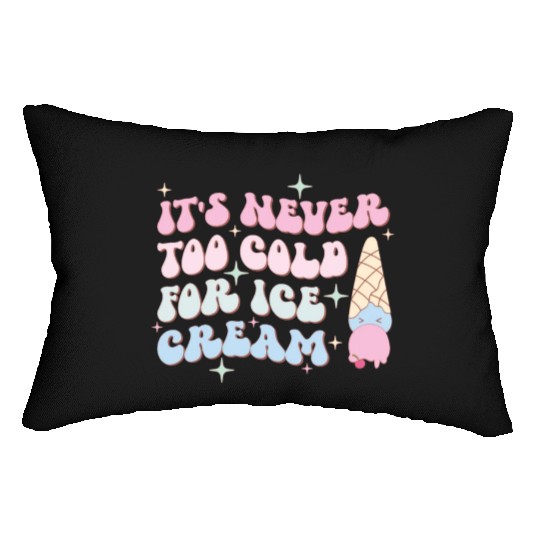 It’s Never Too Cold For Ice Cream, Summer Holiday Lumbar Pillows