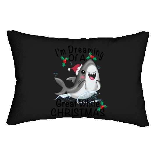 Great White Christmas Lumbar Pillows