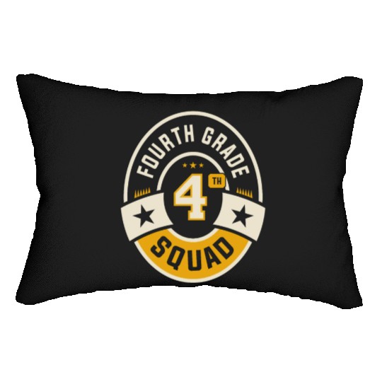 Fourth 4th Grade Squad Team Back To School Lumbar Pillows