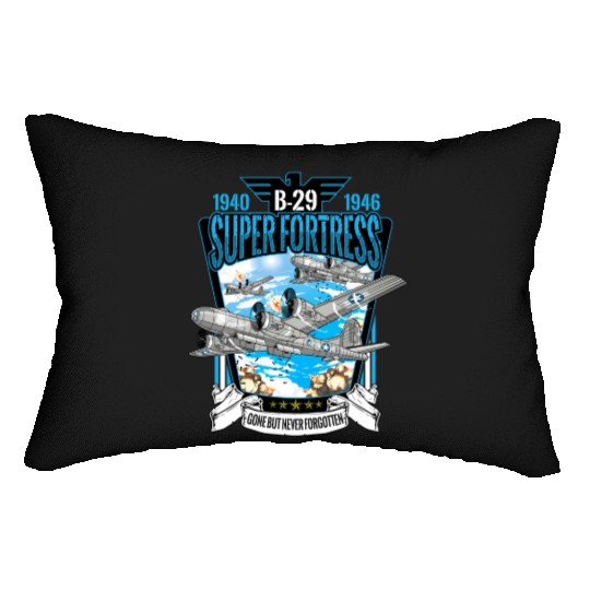 World War 2 Aircraft Wwii B-29 Superfortress Bombe Lumbar Pillows