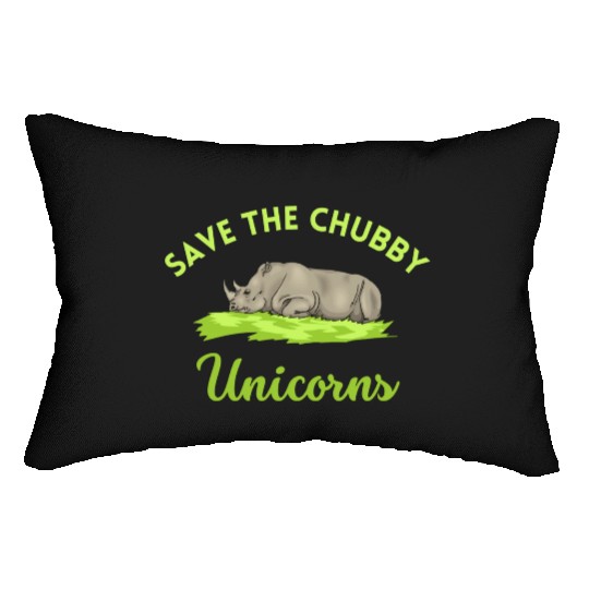 Save The Chubby Rhinos Save The Rhinos Sleeping Lumbar Pillows