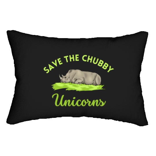 Save The Chubby Rhinos Save The Rhinos Sleeping Lumbar Pillows