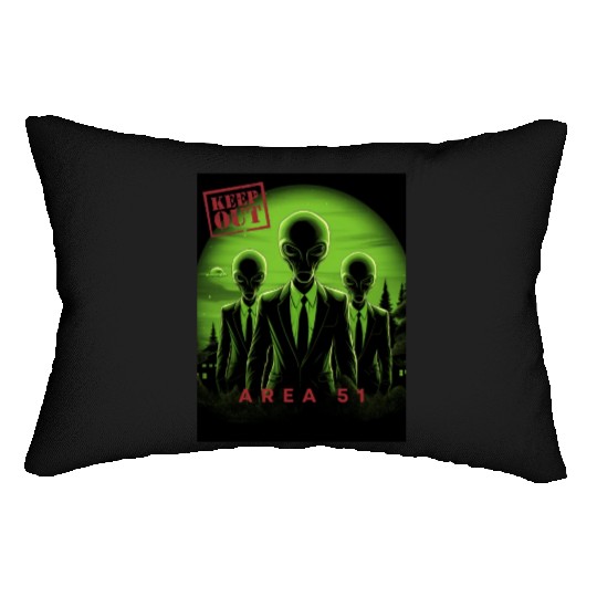Area 51: The Extraterrestrial Frontier,Vintage Lumbar Pillows