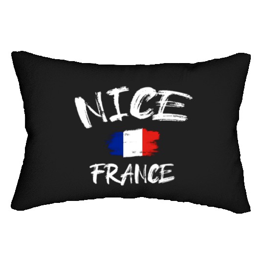 Nice France Souvenir Franã§Ais Country Flag Brushe Lumbar Pillows