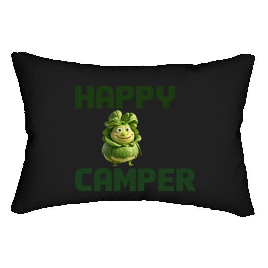 happy camper Lumbar Pillows