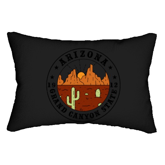 Arizonna Grand canyon state 1912 sunset land Lumbar Pillows