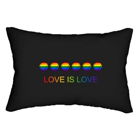 Love Is Love Pride Rainbow Tennis Lumbar Pillows