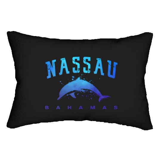 sau Bahamas Beach Snorkel Scuba Diving Dolphin Lumbar Pillows