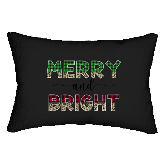 Merry and Bright Christmas Lumbar Pillows