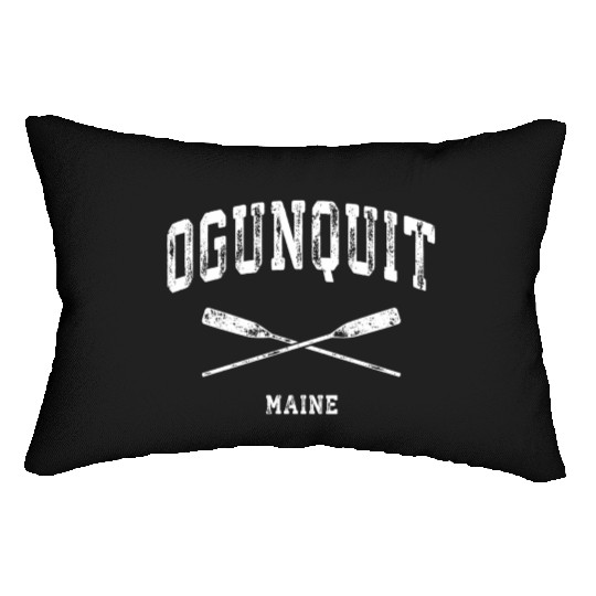 Ogunquit Maine Nautical Crossed Oars Lumbar Pillows
