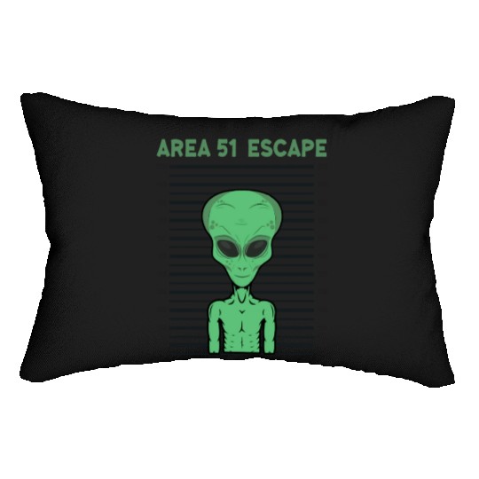Storm Area 51 Funny Alien Escape Lumbar Pillows