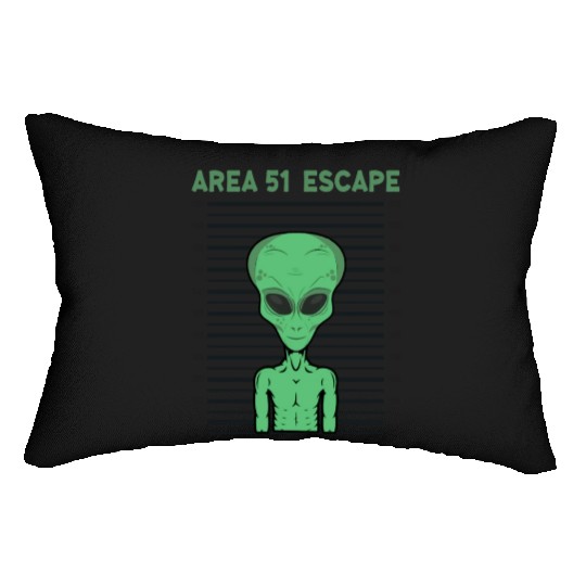 Storm Area 51 Funny Alien Escape Lumbar Pillows