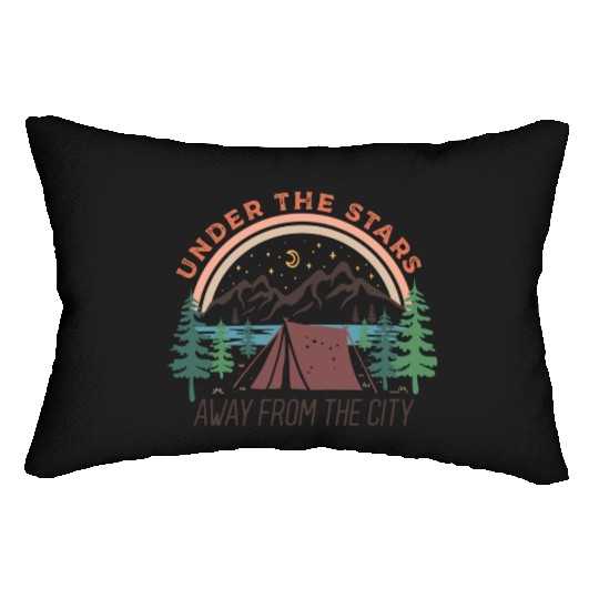 Camping Gifts Happy Camper Campsite Scout Lovers Lumbar Pillows