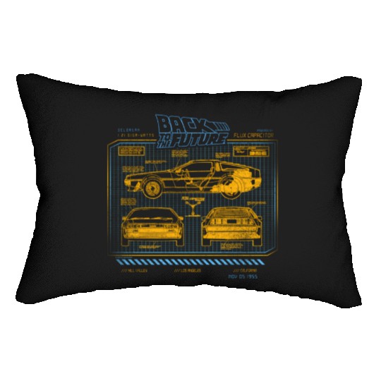 Back To The Future 35Th Anniversary Delorean Lumbar Pillows
