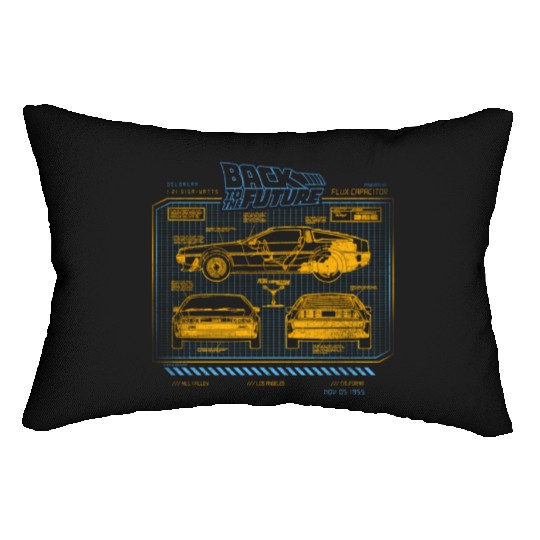 Back To The Future 35Th Anniversary Delorean Lumbar Pillows