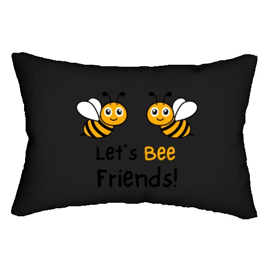 Bee Lovers Honey Bee Lumbar Pillows, Let's Bee Friends
