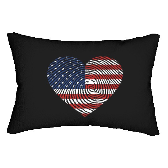 4th Of July I Love America Lumbar Pillows