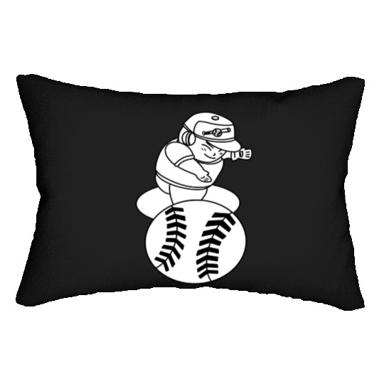 Kawaii Chibi Baseball Pitcher Lumbar Pillows
