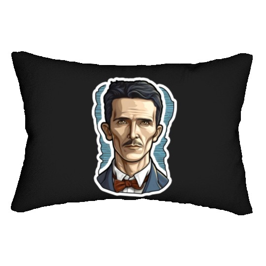 Nikola Tesla Physics Nerd Geek Lumbar Pillows