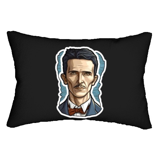 Nikola Tesla Physics Nerd Geek Lumbar Pillows