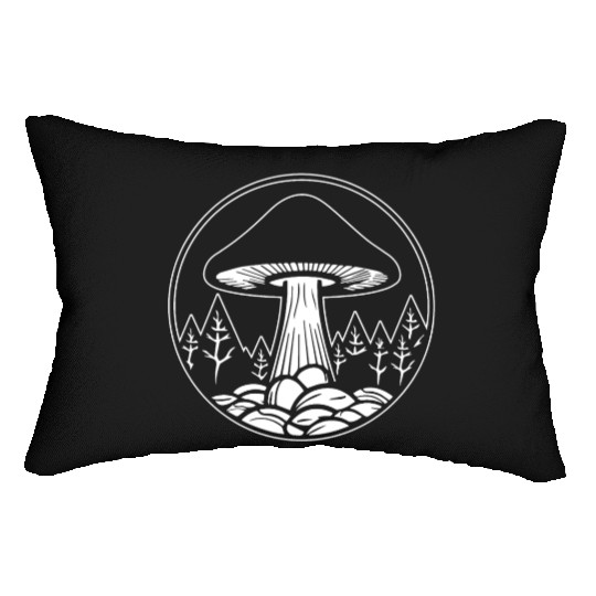 Mushroom Picker Fungi Forest Lumbar Pillows