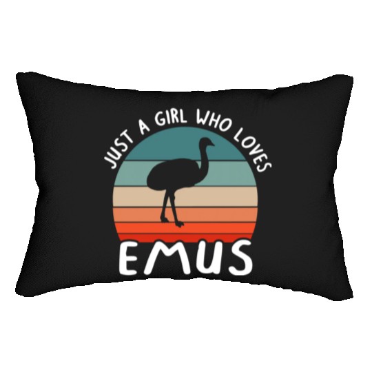 Girl Lover Emu Women Love Saying Fan Lumbar Pillows