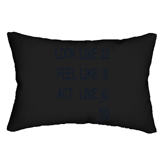 Funny Age Typography green Lumbar Pillows