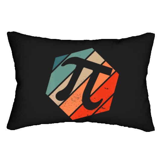 Funny Retro Vintage Math Teacher Pi Day Lumbar Pillows
