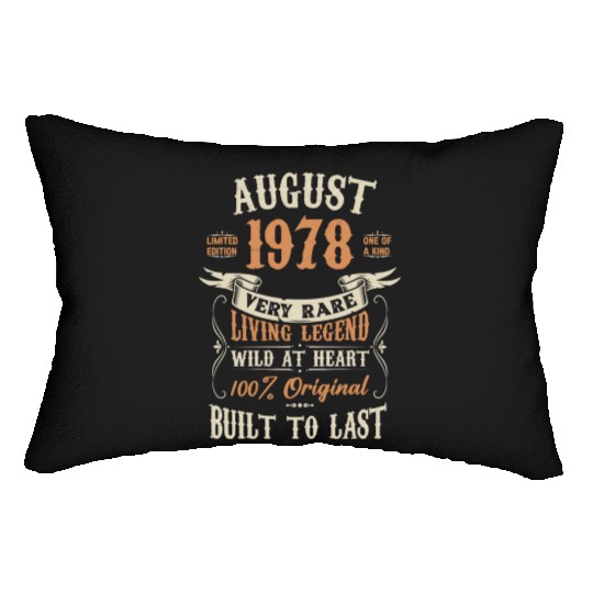 August 1978 Birthday Surprise Lumbar Pillows