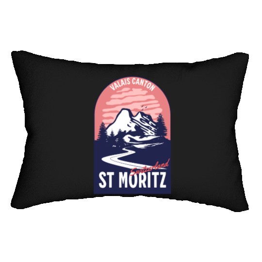 Saint Moritz Switzerland Valais Lumbar Pillows