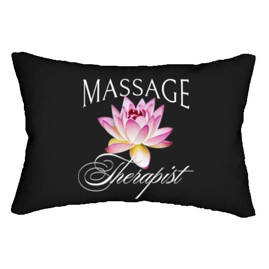 Massage Therapist Masseuse Lotus Blossom Lumbar Pillows