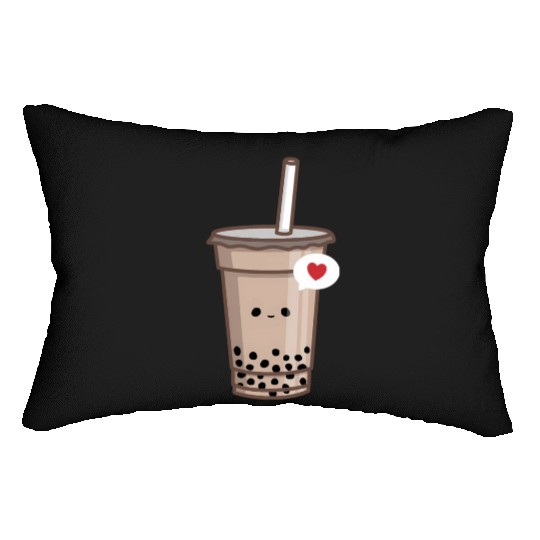 Kawaii Bubble Tea Love Boba Tea Lumbar Pillows