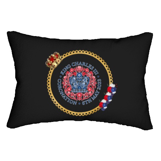 King Charles Iii British Monarch Royal Coronation Lumbar Pillows