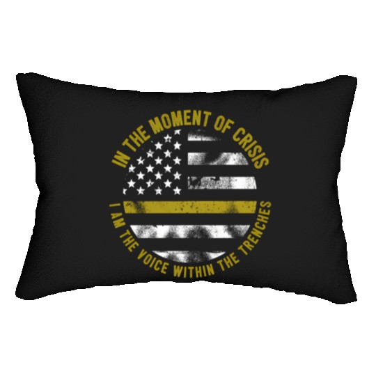 Police And Fire Dispatcher Thin Gold Line Lumbar Pillows