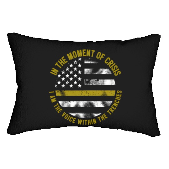 Police And Fire Dispatcher Thin Gold Line Lumbar Pillows