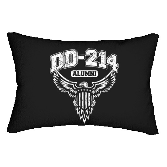 Dd 214 Alumni Military Veteran With Usa Eagle Lumbar Pillows