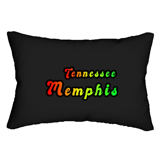 Memphis Tennessee rainbow design Lumbar Pillows