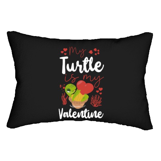 Sea Turtle Tortoise Valentines Day Lumbar Pillows