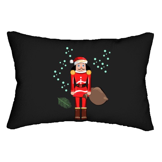 Santa Nutcracker Christmas Lumbar Pillows