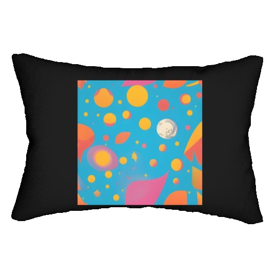 galaxy nebula draw abstract Lumbar Pillows