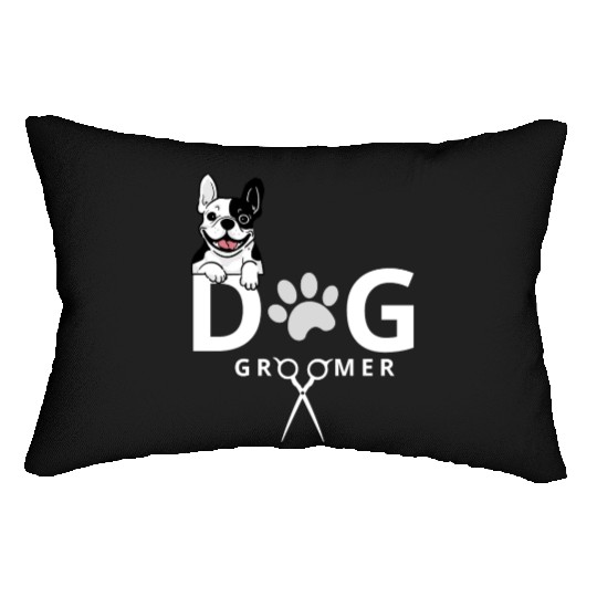 Dog Groomer Lumbar Pillows Dog Grooming Outfit