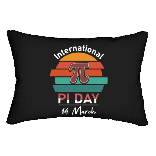 Happy Pi Day Mathematic Math Teacher Vintage Lumbar Pillows