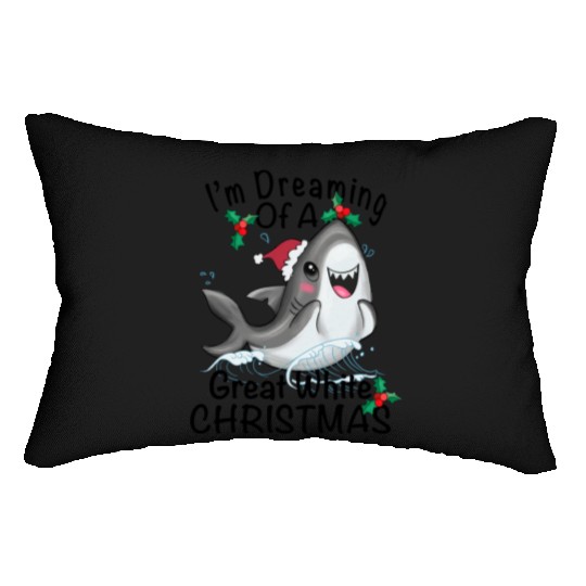 Great White Christmas Lumbar Pillows