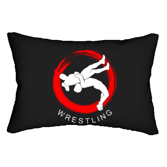 WRESTLING GRAPPLING SLAM BADGE Lumbar Pillows