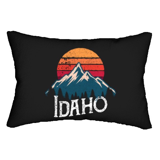 Idaho Id Moains Outdoor Wildness Lumbar Pillows