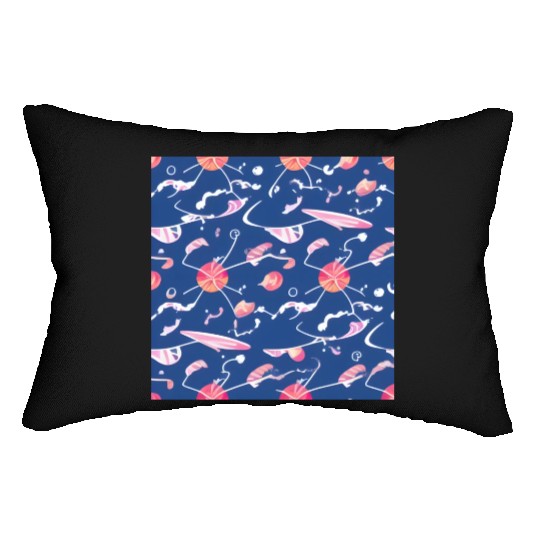 Galaxy nebula art Lumbar Pillows