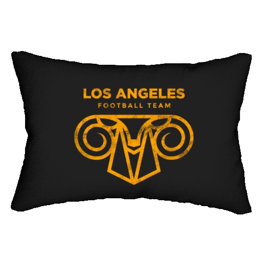 Cool Modern Rams Logo Los Angeles Sunday Football Lumbar Pillows