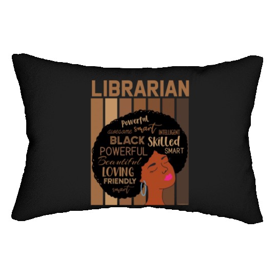 Librarian Melanin African Reading Lover Lumbar Pillows